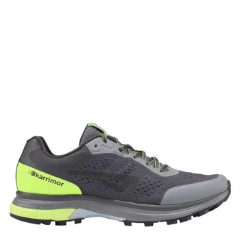 Image of Karrimor Tempo Trail Mens Running Shoes - Grey/Lime