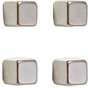 Image of Franken Neodym magnet (W x H x D) 10 x 10 x 10 mm Cube Silver 4 pc(s) HMN1010