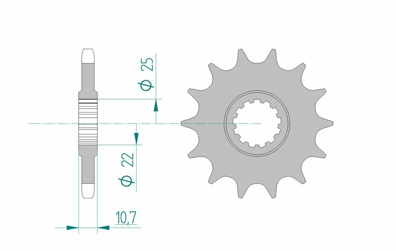 Image of AFAM 21606-16 Chain Pinion Steel Chain Pinion (5480)