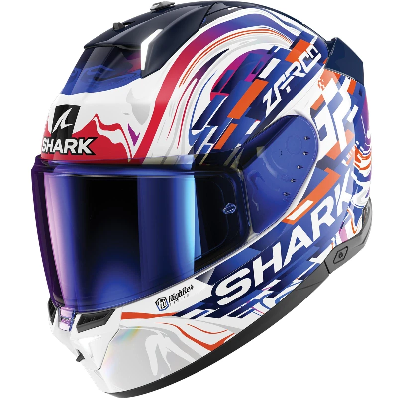 Image of Shark Skwal i3 Replica Zarco GP Helmet, white-red-blue, Size 2XL for Men