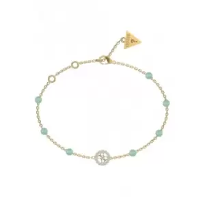Image of Natural Stones Green Agate 4G Gold Bracelet UBB03074YGGNL