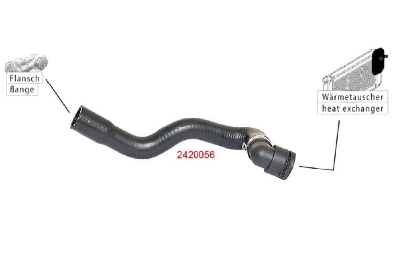 Image of Radiator hose METZGER 2420056