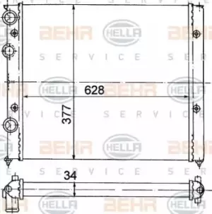 Image of x1 Behr Heat Exchanger 8MK376714-741 Genuine replacement part for Car Made in CN