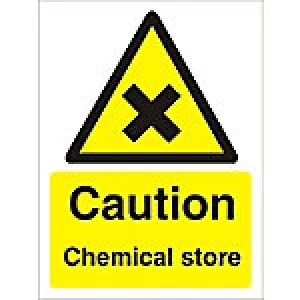 image of Warning Sign Chemical Store Plastic 40 x 30 cm