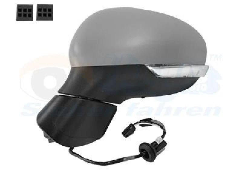 Image of VAN WEZEL Wing mirror VAN WEZEL 1704817