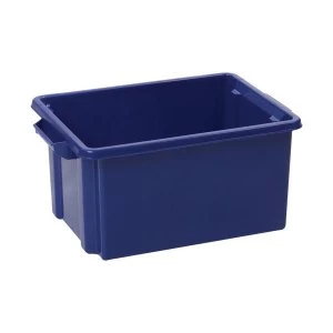 image of Strata Storemaster Crate Jumbo External W560xD385xH280mm 48.5 Litres Capacity Blue Single