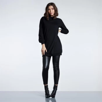 Image of Firetrap Blackseal Ribbed Hem Dress - Black