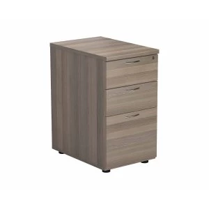 image of TC Office Desk High Pedestal with Filing Drawer Height 730mm, Grey Oak Effect