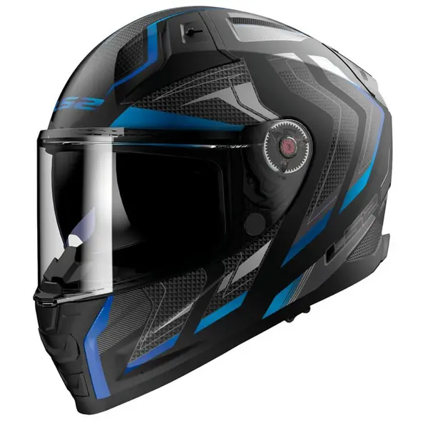 Image of LS2 FF811 Vector II Alizer Matt Black Blue Full Face Helmet Size XS
