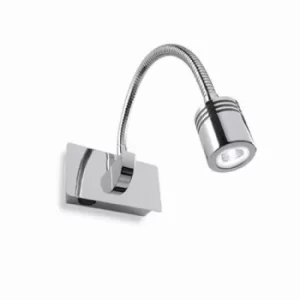 Image of Dynamo LED 1 Light Indoor Adjustable Wall Light Reading Lamp Chrome
