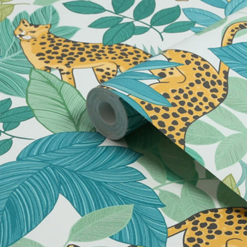 Image of Envy Cheetin Animal Wallpaper White