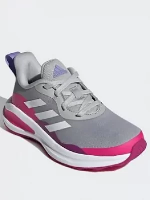 Image of adidas Fortarun Lace Running Shoes, Grey/White/Pink, Size 10