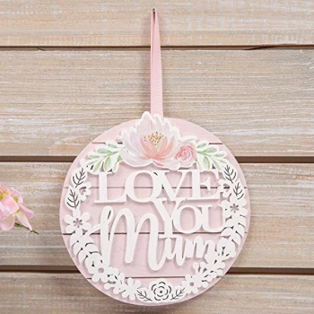 Sophia Wooden Hanging Plaque - Love You Mum