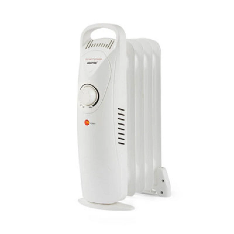 Image of Geepas 5 Fin Oil Filled Radiator Heater For Instant Heating White