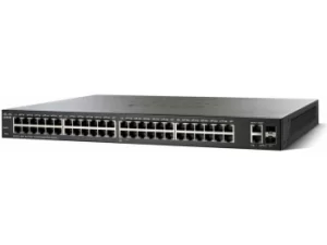 image of Cisco SF350-48P Managed L2/L3 Fast Ethernet (10/100) Power over Ethernet (PoE) Black (SF350-48P-K9-EU)