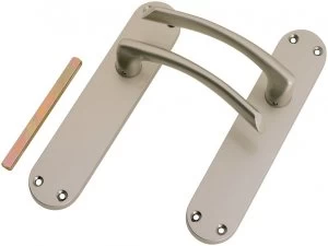 image of Wickes Dante Latch Door Handle - Satin Nickel 1 Pair