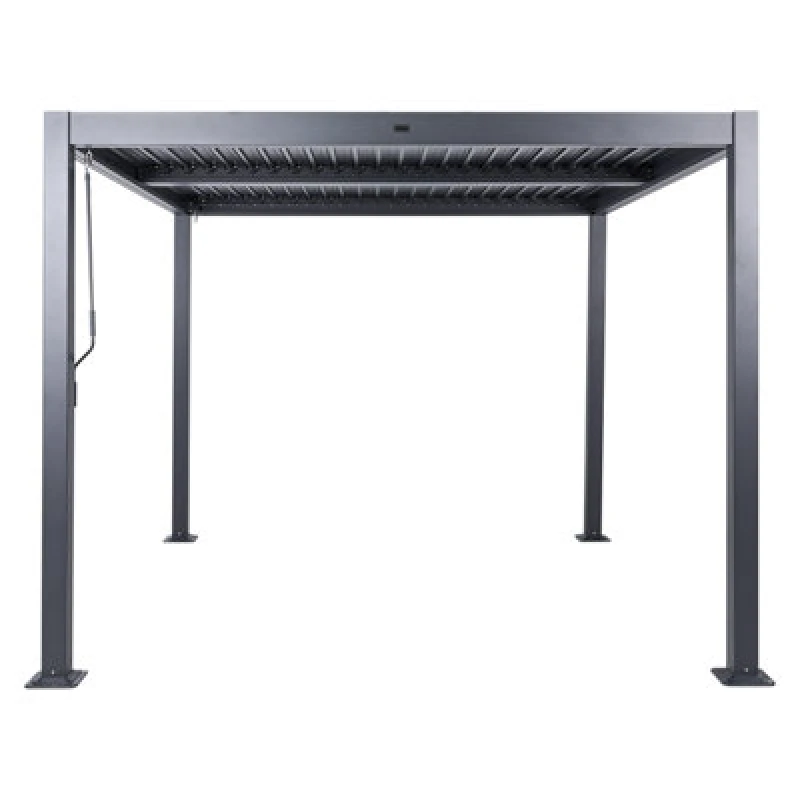 Image of Beliani Gazebo Fornoli Metal 296cm 296cm Black