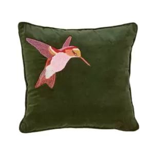Image of Ted Baker Retro Hummingbird Cushion 45cm x 45cm, Green