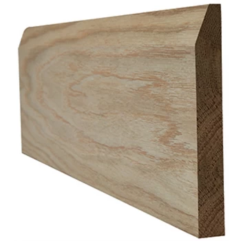 Image of Chamfered Internal Unfinished Oak Skirting - 148 x 3000mm