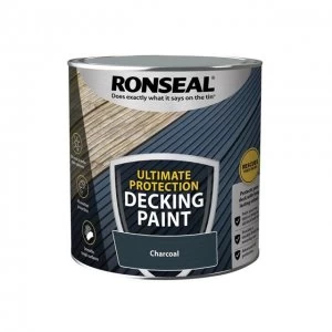 image of Ronseal Ultimate Protection Decking Paint Charcoal 2.5 litre