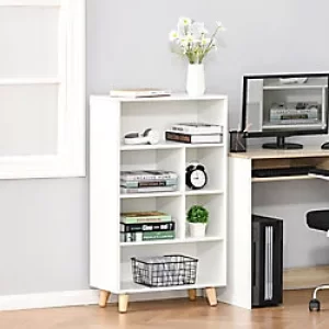 image of Homcom Modern Bookcase White