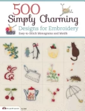 Image of 500 simply charming designs for embroidery easy to stitch monograms and mot