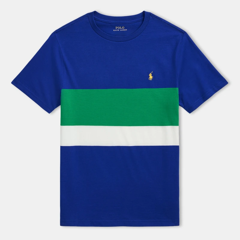 Image of Polo Ralph Lauren Stripe Tee Juniors - Blue Blue One Size