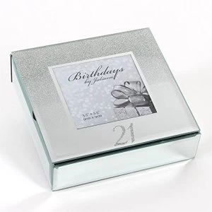 image of Birthdays by Juliana 21 Glitter Mirror Trinket Box