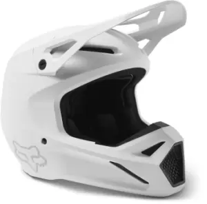 Image of FOX V1 Solid Motocross Helmet, white Size M white, Size M