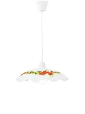 Image of RIBES Dome Pendant Ceiling Light White 42x30cm