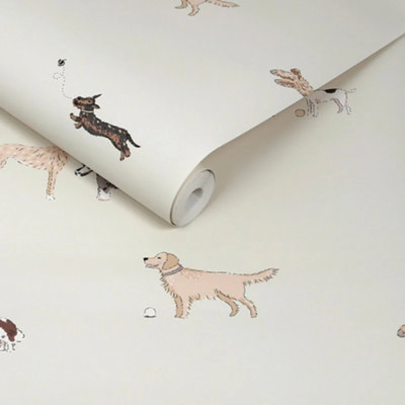 Image of Sophie Allport Doggy Daycare Off White Wallpaper