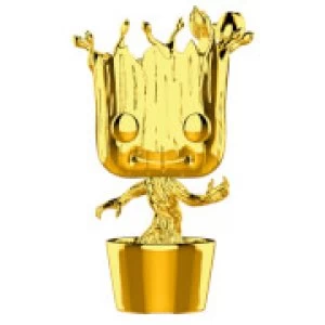 image of Marvel MS 10 Groot Gold Chrome Pop Vinyl Figure