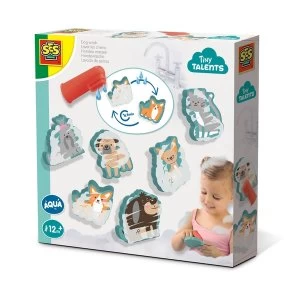 Image of SES Creative - Childrens Tiny Talents Aqua Dog Wash Bath Toy Set (Multi-colour)