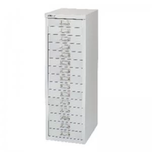 Image of Bisley Non-Locking Multi-Drawer Cabinet 15 Drawer Silver