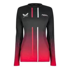 Image of Castore Saracens Mavericks Long Sleeve Training T Shirt Womens - Black