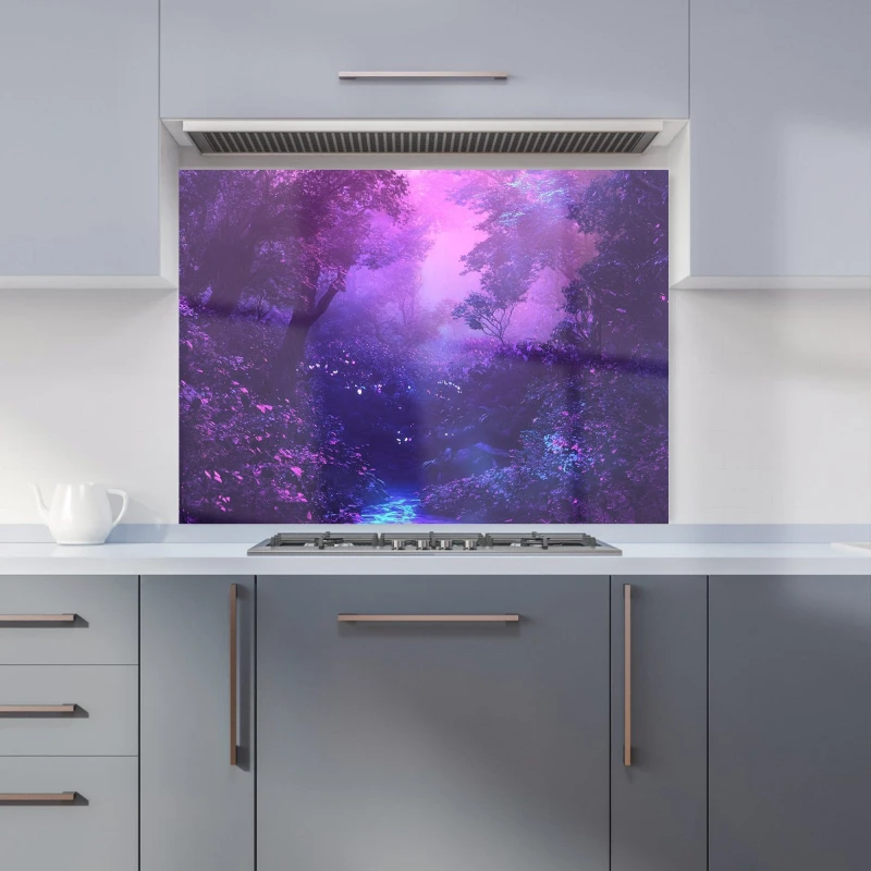 Image of Designer Kitchen Splashbacks Elena Sable: 00028 Kitchen Splashback Size: 700mm x 650mm Multicolor Unisex 700mm x 650mm
