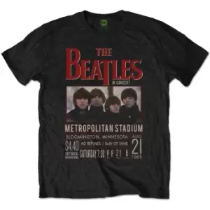 Image of The Beatles - Minnesota 1965 Unisex Large T-Shirt - Black