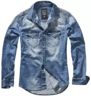 Image of Brandit Riley Denim Shirt, blue, Size L, blue, Size L