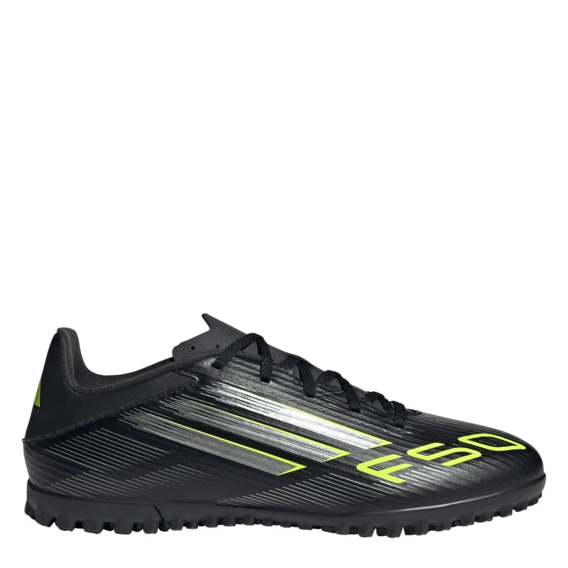 Image of adidas F50 Club Astro Adults Turf Football Boots Black/Lemon male 9.5 (44)