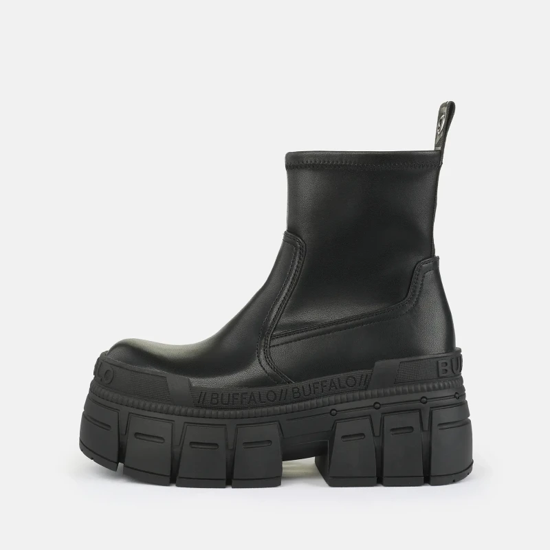Image of Buffalo Vegan nappa ankle boots For Her Buffalo Gospher Noir Female 39