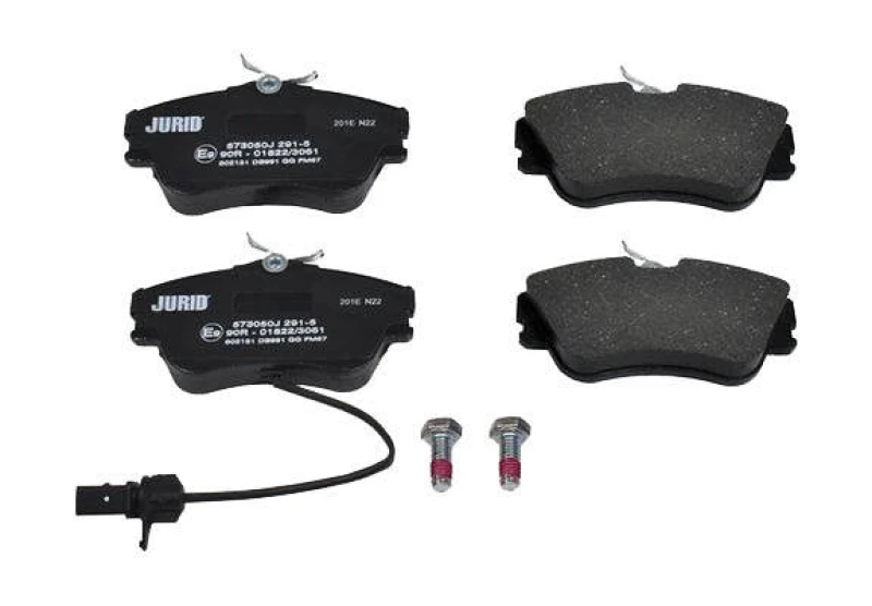 Image of JURID 573050J Brake pad set incl. wear warning contact, with accessories Brake Pad Set,disc brake (402)