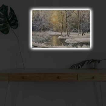 Image of 4570KARDACT - 029 Multicolor Decorative LED Lighted Canvas Painting