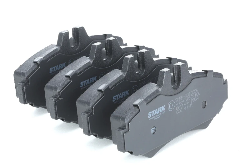 Image of STARK SKBP-0010386 Brake pad set Rear Axle, prepared for wear warning indicator, with anti-squeak plate Brake Pad Set,disc brake (402)