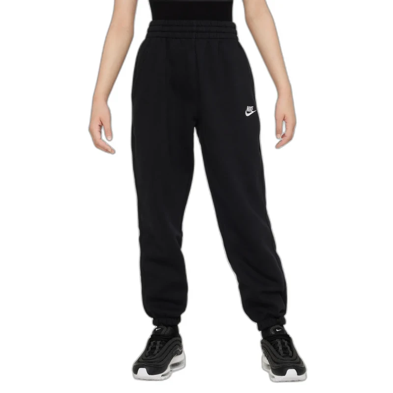 Image of Girls' jogging trousers Nike Club Fleece Loose LBR Noir Female 7/8 ans