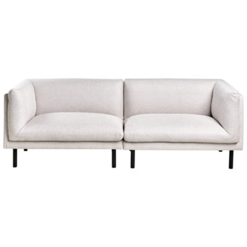 Image of Beliani Sofa 3 Seater Vorgod Fabric Light Beige
