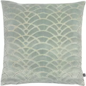 image of Dinari Graphic Cut Cushion Eucalyptus, Eucalyptus / 50 x 50cm / Polyester Filled