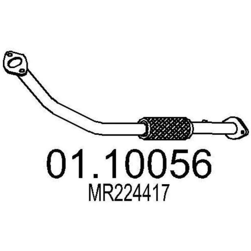Image of MTS 01.10056 Exhaust Pipe Front, Length: 880mm Exhaust Pipe (17)