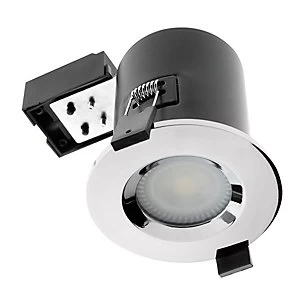 image of Wickes Fire Rated Chrome Shower Light Fitting with Warm White Cob LED - 5W GU10