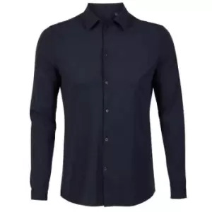 Image of NEOBLU Mens Balthazar Jersey Long-Sleeved Shirt (L) (Night Blue)