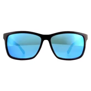 Rectangle Brown Blue Blue Sunglasses